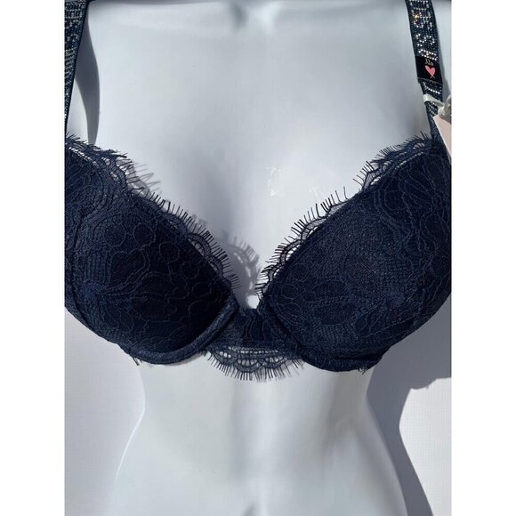 New Blue Color Victoria Secret 32D Push - Up - Picture 3 of 5